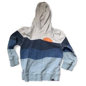 Faherty Gray Blue Sunset Hoodie Size 8